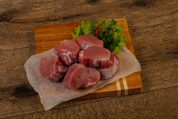 Raw pork tenderloin