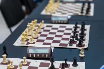 Children's chess tournament under the patronage of world champion Sergey Karyakina. Moscow. Russia