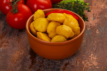 Tasty marinated patisson