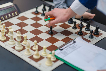 Children's chess tournament under the patronage of world champion Sergey Karyakina. Moscow. Russia