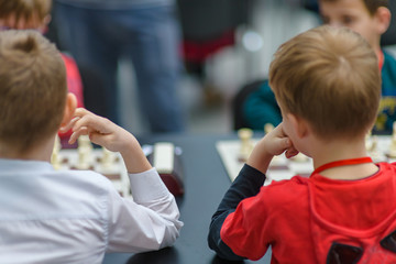Children's chess tournament under the patronage of world champion Sergey Karyakina. Moscow. Russia