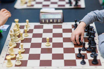 Children's chess tournament under the patronage of world champion Sergey Karyakina. Moscow. Russia