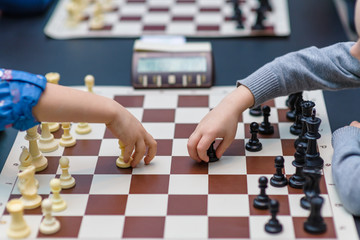 Children's chess tournament under the patronage of world champion Sergey Karyakina. Moscow. Russia
