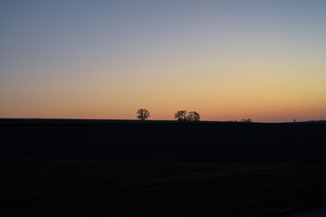 Fototapeta na wymiar Blick von Ansfelden in Oberösterreich in den frühen Morgenstunden