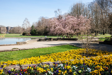 Obraz premium Stadtgarten Bottrop im März