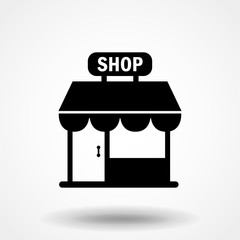 Commerce, shop, store icon. Vector illustration. Building