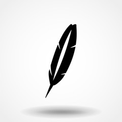 feather icon vector. feather vector graphic illustration