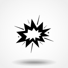 Boom icon. Pictogram flat design for apps and websites, Isolated on white background, Vector illustration