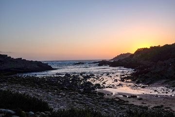 Views of the sea along the Otter Trail hiking path in the  Tsitsikamma National Park, Eastern Cape Province, South Africa 
