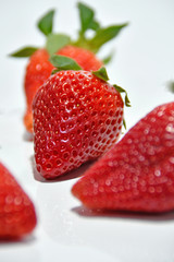 ripe red spring strawberries