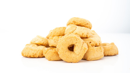 taralli Pretzels on white background