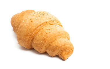Big croissant isolated