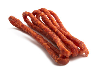 Kabanos. Polish long thin dry pork sausage