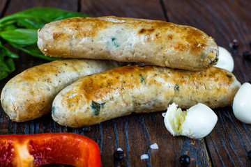 meat sausages with spices