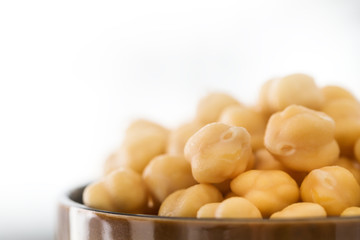 Gold beans of chick peas, closeup