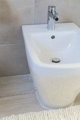 White ceramic bidet