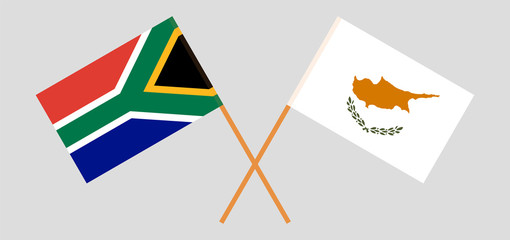 RSA and Cyprus. The South African and Cyprian flags. Official colors. Correct proportion. Vector