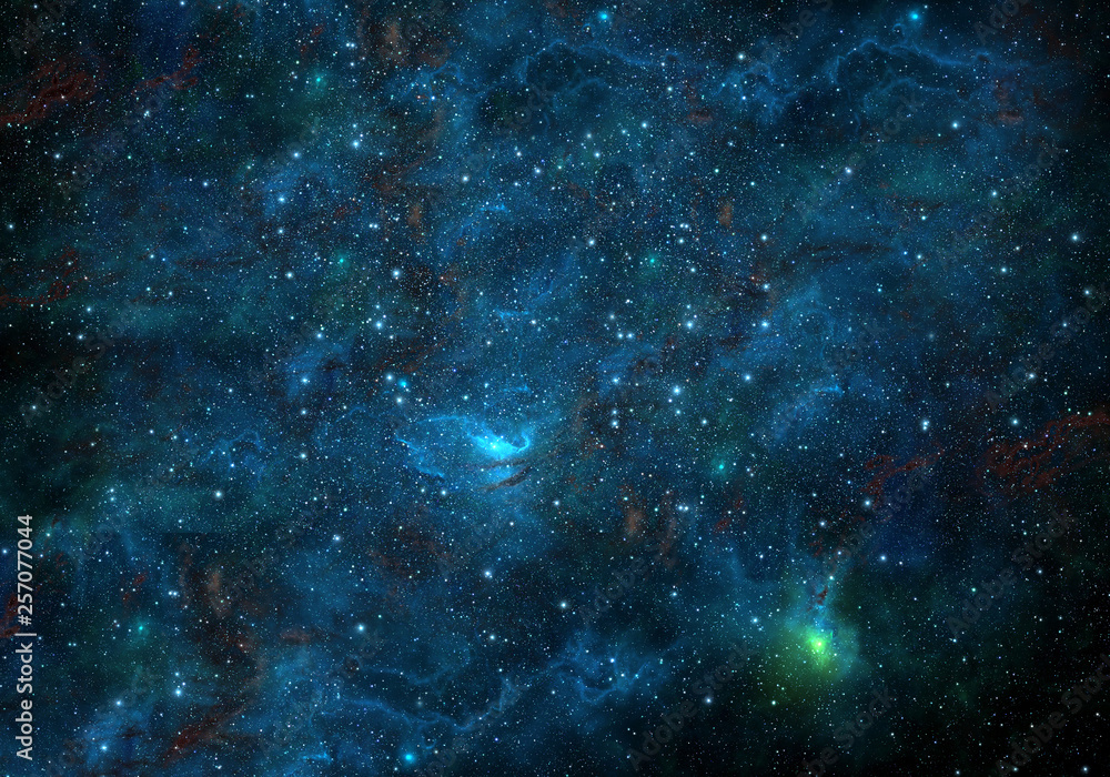 Aufkleber abstract unique smooth colorful nebula galaxy in a deep space artwork