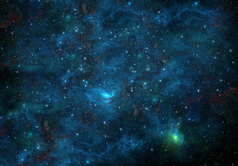 Fototapeta na wymiar Abstract Unique Smooth Colorful Nebula Galaxy In A Deep Space Artwork