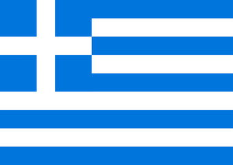 Vector National Flag of Greece. Colorful bright illustration