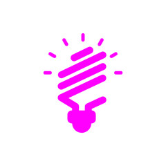 creative idea , business idea , light bulb, bulb, creative idea solution magenta color  icon 
