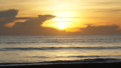 Sun raise at a beach in eastern sri lanka