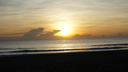 Sun raise at a beach in eastern sri lanka