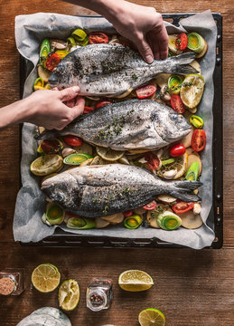 Mother Cooks Dinner For The Whole Family, Bakes Dorado Fish