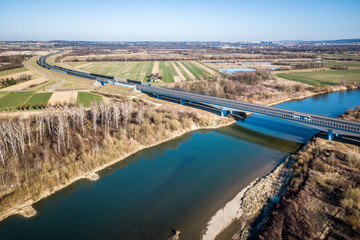 Highway, river, bridge