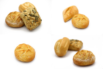 buns isolated on white background