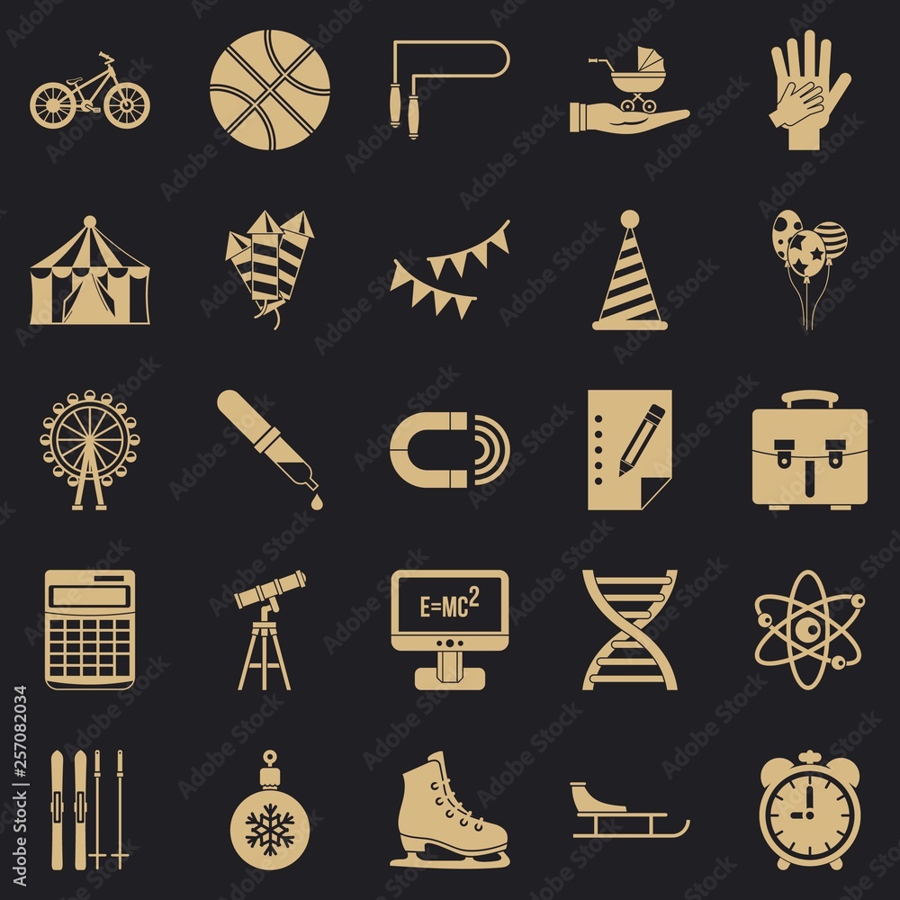 Poster learner icons set. simple set of 25 learner vector icons for web for any design