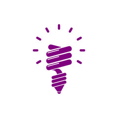 creative idea , business idea , light bulb, bulb, creative idea solution purple color icon 