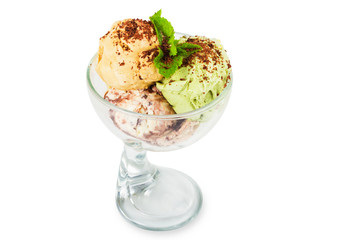 Ice cream with chocolate