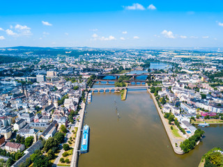 Koblenz city skyline in Germany