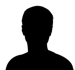 a man head silhouette vector