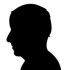 Naklejka na ściany i meble a man head silhouette vector