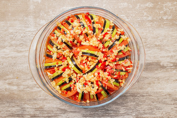 ratatouille before baking