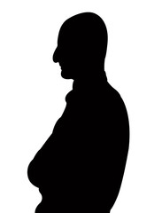 a man head silhouette vector