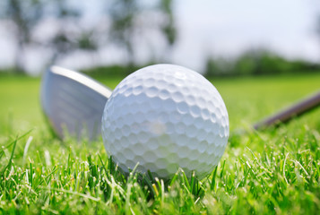 golf ball in grass
