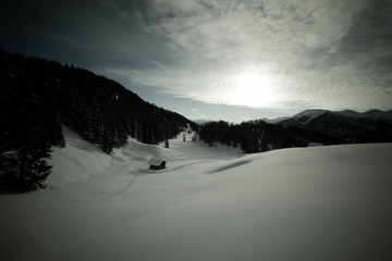 dreamlike snow landscape tyrol