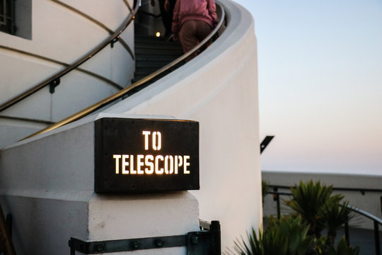 Griffith Observatory TO TELESCOPE Sign