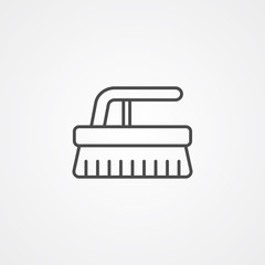 Scrub brush vector icon sign symbol