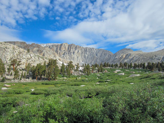 View of high Sierra Nevada mountain, Mount Langley