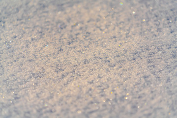 Glittering crystalline snow in Eagle Mountain Utah