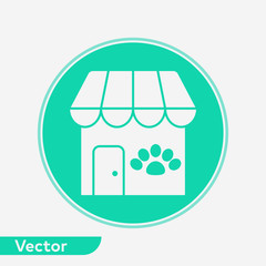 Pet shop vector icon sign symbol