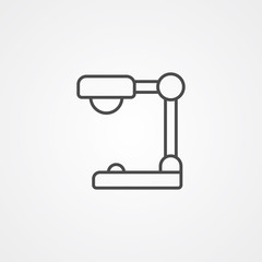 Desk lamp vector icon sign symbol