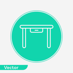 Desk vector icon sign symbol