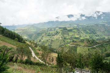 Green Landscape in Quilotoa Ecuador