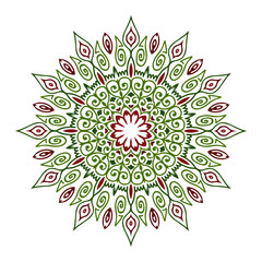 Spring colors vector mandala 