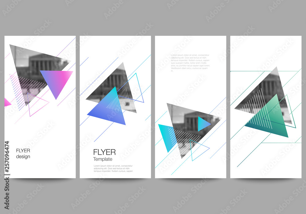 Aufkleber the minimalistic vector illustration of the editable layout of flyer, banner design templates. color